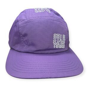 Disney Parks Star Wars Hat Unisex Logo 5 Panel Athletic Purple Adjustable Adult‎